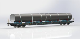 Igra Model 96010110 - H0 - Schwerlastwagen Rohre, MFD, Ep. VI